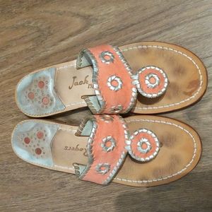 Jack Rogers Pink Suede Jacks Sandals 7